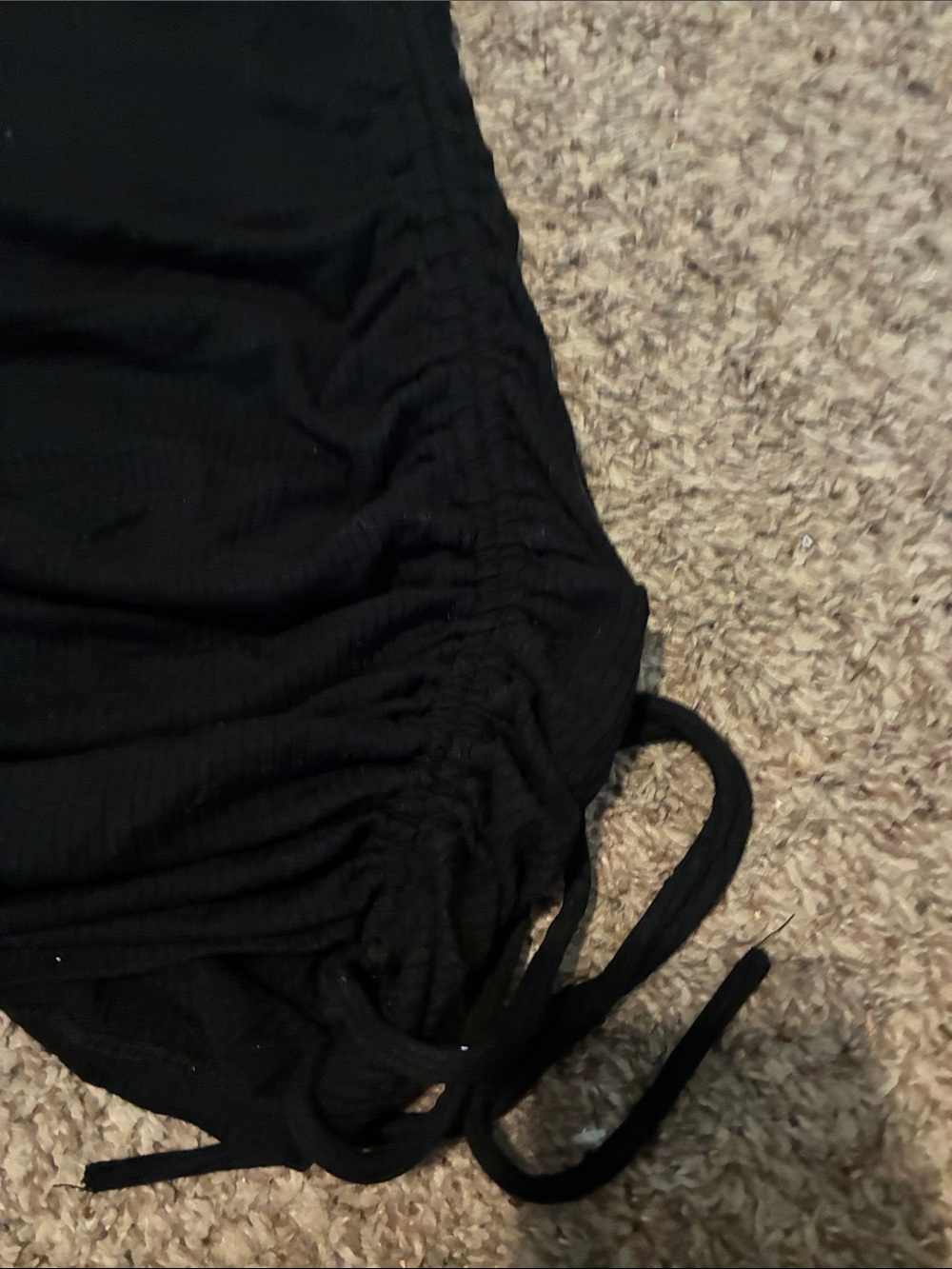 Black Ruched Side Dress - Picture 2 of 3